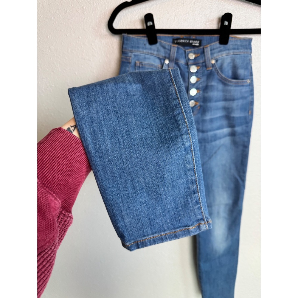 Veronica‎ Beard High Rise Skinny Blue Jeans 26 Sunrise Stretch Denim Button Fly - Picture 2 of 6